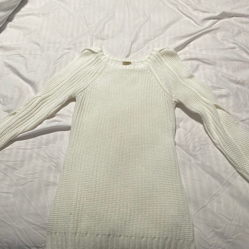 Girls kids sweater dress with open sleeves
